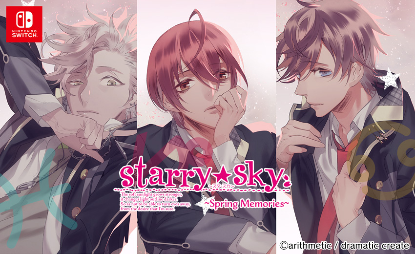 【🎮Nintendo Switch】

5月28日発売予定
『𝐒𝐭𝐚𝐫𝐫𝐲☆𝐒𝐤𝐲～𝐒𝐩𝐫𝐢𝐧𝐠 𝐌𝐞𝐦𝐨𝐫𝐢𝐞𝐬～』
各店舗にて予約受付中🌟

in SpringとファンディスクであるAfter Springの内容がお楽しみいただけます✨
その他おまけコンテンツやSwitch追加要素も！

▽詳細
honeybee-cd.com/starrysky/swit…

#スタスカ