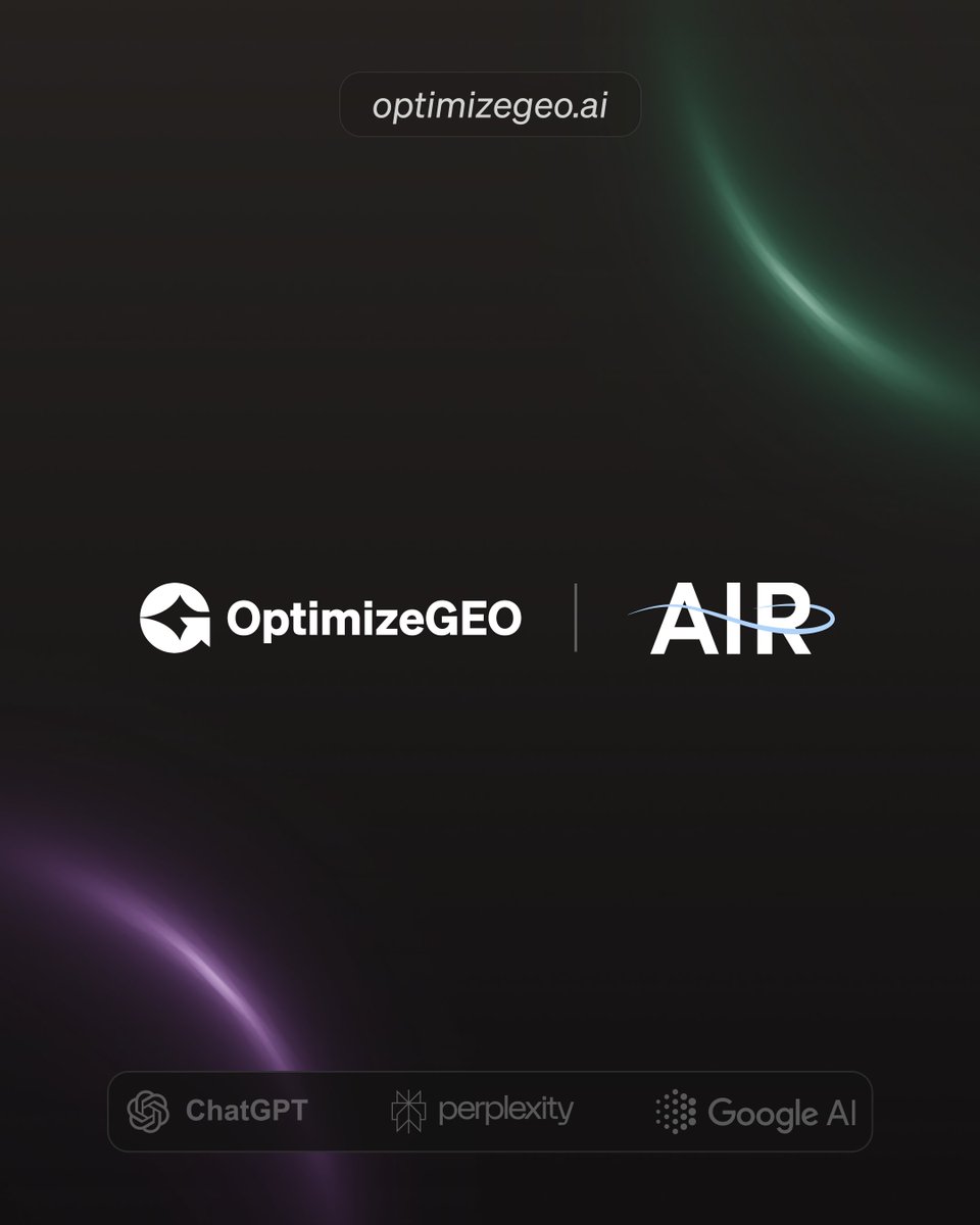 OptimizeGEO tweet media