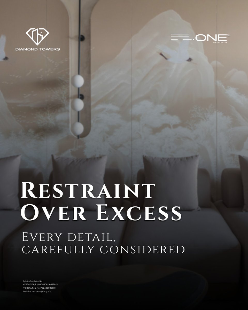 ronedtowers's tweet photo. True luxury doesn’t announce itself.
It reveals itself through balance, restraint, and thoughtful choices.
.
.
#DiamondTowers #QuietLuxury #ExclusiveLiving #DesignedWithIntent https://t.co/julwx1sB4y