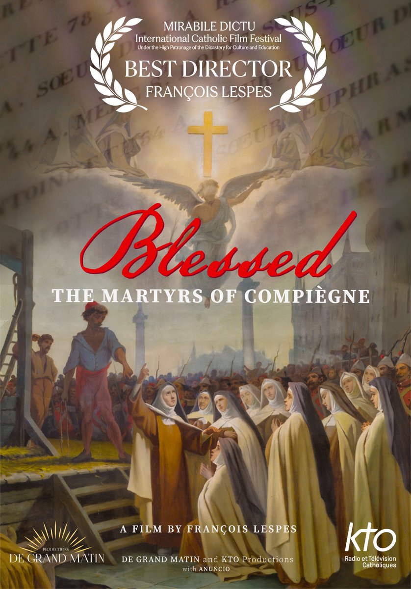 Le 17e Festival international du film catholique Mirabile Dictu m'a décerné le prix du meilleur réalisateur pour le documentaire "Bienheureuses : La véritable histoire des carmélites martyres de Compiègne". 
Merci à <a href="/KTOTV/">KTOTV</a>, <a href="/ixene_dessin/">Ixène</a> , <a href="/FestivalAnuncio/">Festival Anuncio #ن</a>, De Grand Matin Prod...