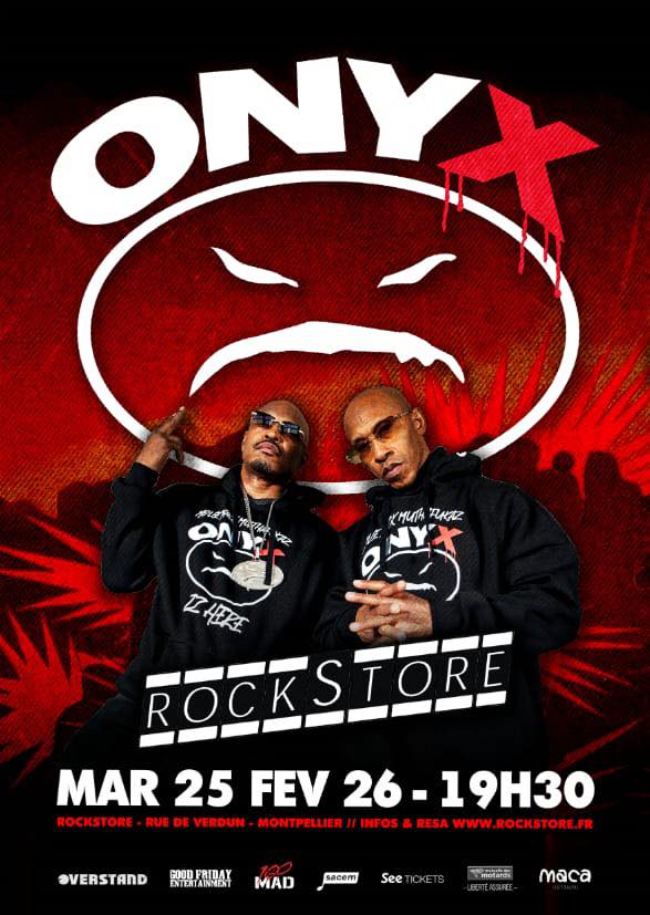 goodfridayent's tweet photo. ONYX Live in Montpellier 🇫🇷 25/02 @ Le Rockstore
🎟️🎟️ https://t.co/xhmRjyXq68 @ONYX_HQ @100MADHQ https://t.co/4sThJQJQUw