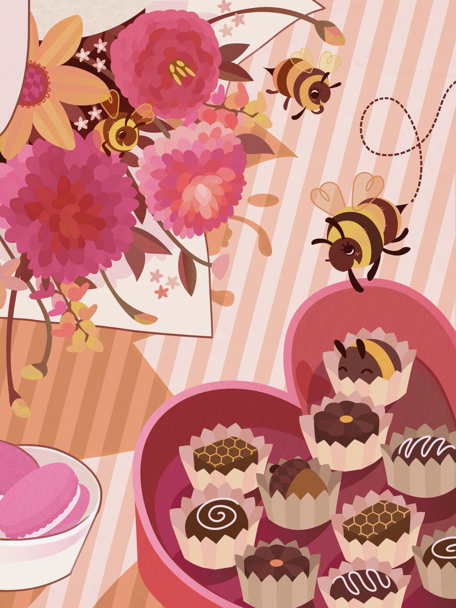 SCADdotedu's tweet photo. Sweet as can Bee! 🐝

Mina Paganini (B.F.A. illustration) made this just for you 💛 Bee mine, Valentine! 💌 https://t.co/w1x8GF5XvA