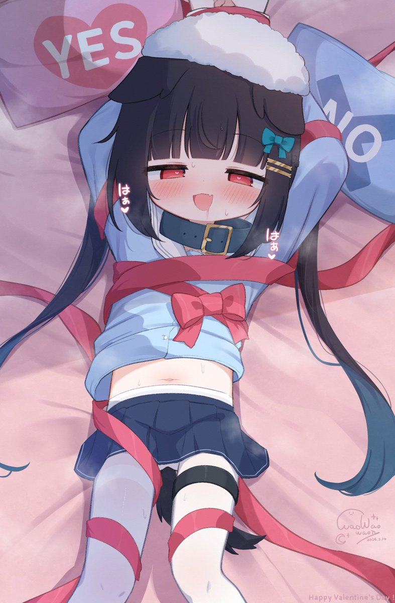 バレンタインのプレゼント!水月わお!💝🩵
#わおわおわおんの創作 