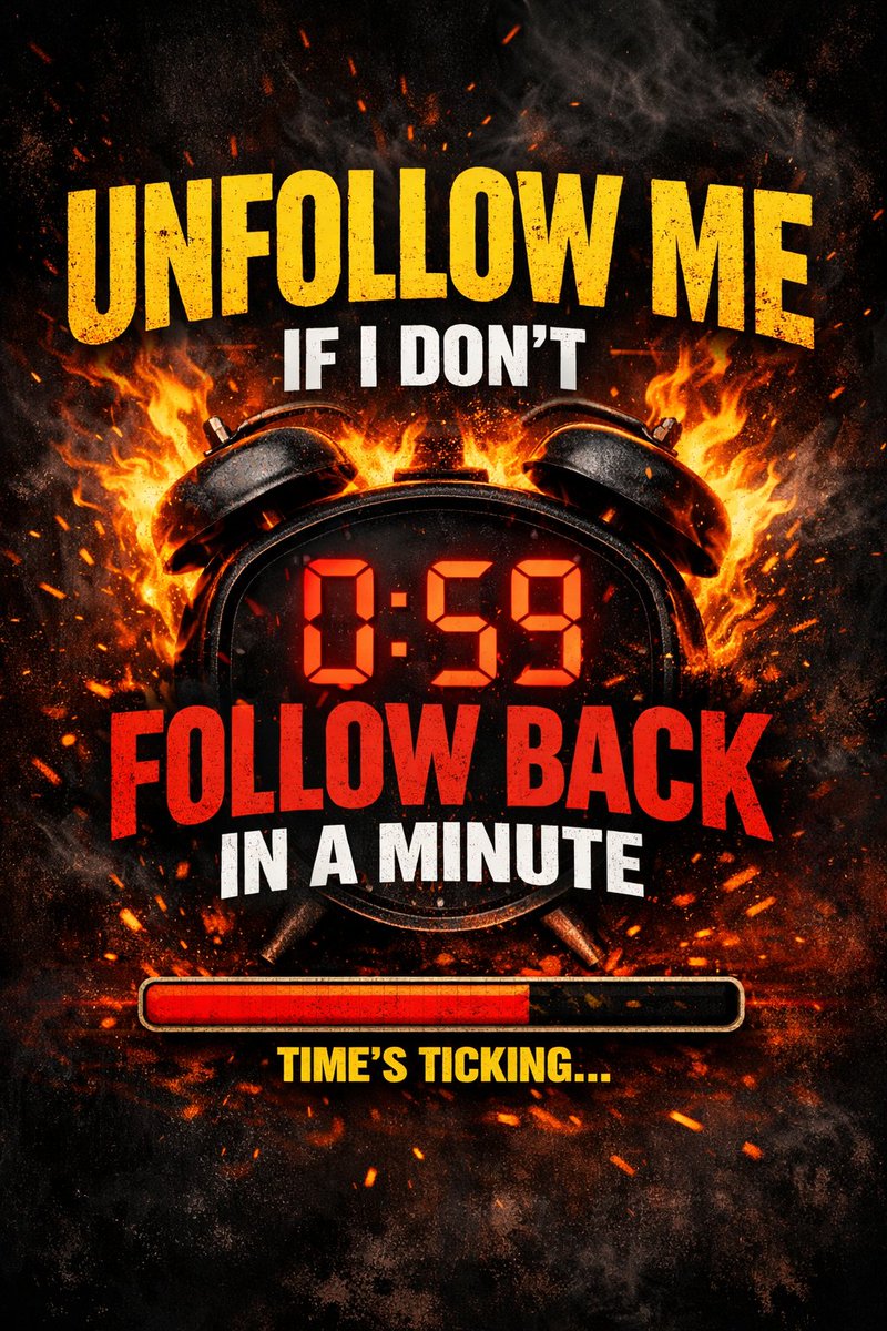 Unfollow me if i don't follow back in a minute .🫡