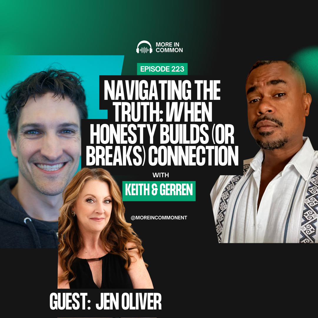 Nudist colonies, hats, and REAL stories. This episode immediately goes off-script and develops a candid conversation unpacking how small, socially acceptable untruths create distance in relationships.

Check out the full episode on Youtube and wherever you get your podcasts.