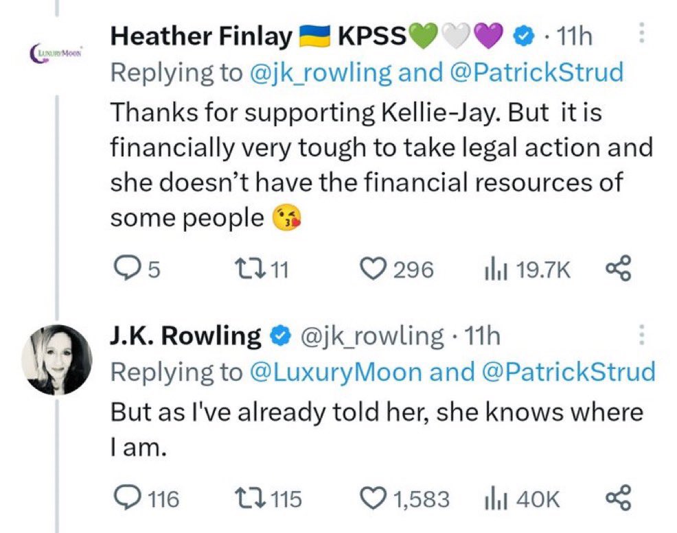 miffythegamer's tweet image. And to think JK Rowling was offering to give help to this racist peroxided gargoyle.