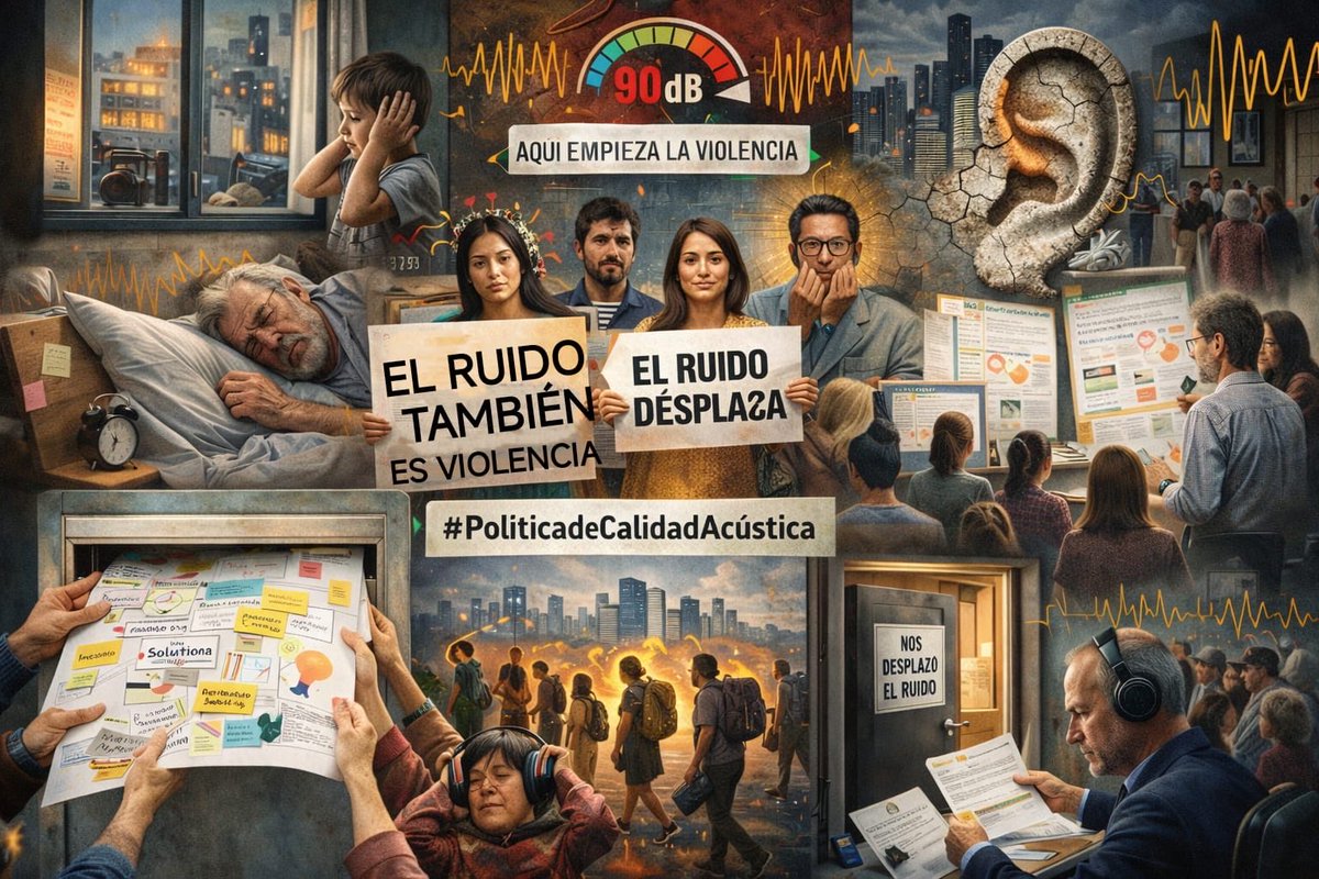 ActivosXElRuido's tweet photo. Las víctimas del ruido entregamos nuestro aporte a la #PolíticaDeCalidadAcústica 🇨🇴 

Un ejercicio histórico construido desde la experiencia, el dolor… y la esperanza.

No vinimos a pedir permiso‼️
Vinimos a exigir nuestros derechos. 🫂

@DNP_Colombia @IreneVelezT @MinAmbienteCo https://t.co/pxZUrkHFky