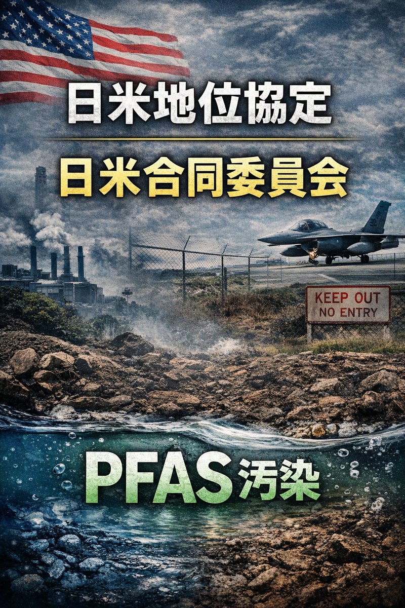 在日米軍基地がPFAS汚染源と認められても、日本は調査も公表も自力でできない。壁は日米地位協定と日米合同委員会。排他的管理権の下で主権は制限されたまま。この構造を変えずに国を守れるのか。沖縄だけの問題ではない。全国の水と土の話だ。沈黙は安全保障にならない。 tokyo-np.co.jp/article/468146