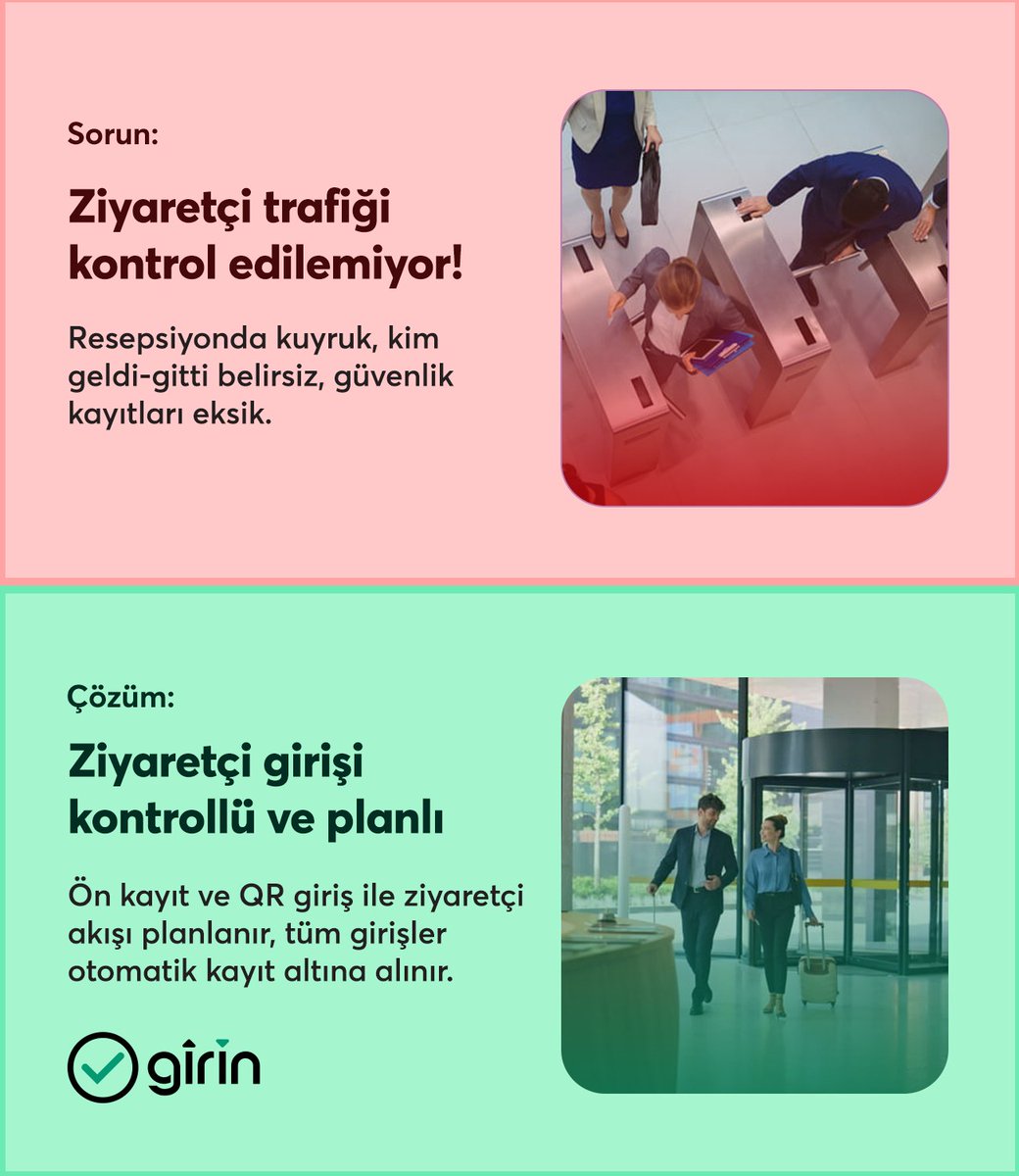 Girin_App's tweet photo. Tesis yöneticilerinin en sık karşılaştığı operasyonel sorunlardan biri ziyaretçi trafiğinin kontrol edilememesidir.

Ziyaretçi yönetimi çözümünü incelemek için:
👉 https://t.co/4JAtwR0L8t
.
#girin #tesisyonetimi #ziyaretciyonetimi  #facilitymanagement #pdks #saas #proptech https://t.co/zMKx33TZUA