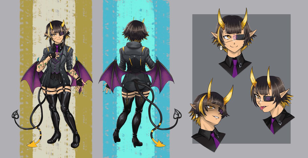 Character sheet commission for <a href="/ReallyRui_chan/">𝓒𝓪𝓼𝓮𝔂 🌹 𝑅𝓊𝒾 𝒱𝒶𝓁𝑒𝓃𝓉𝒾𝓃𝑒</a>