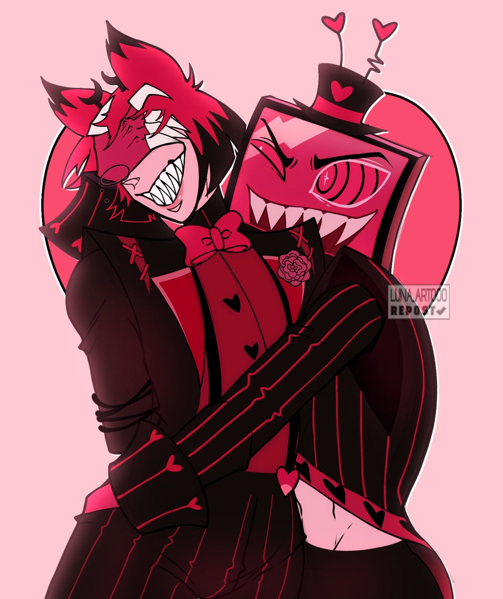 luna_art000's tweet photo. I wanted to post this in Valentine's day but I can't wait anymore! 📺🦌
#RadioStatic #voxal #HazbinHotel https://t.co/Z6UVA7V3h8