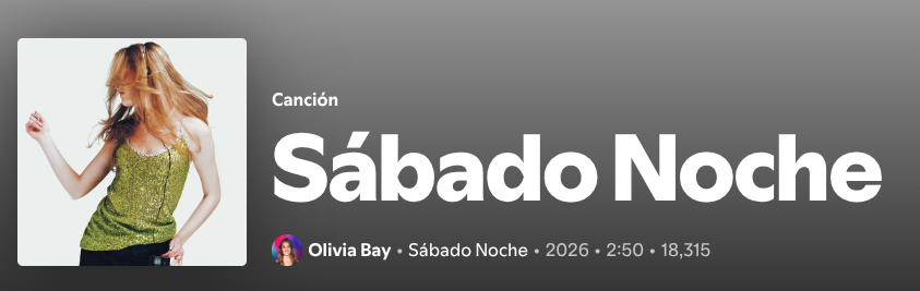 ChartMusicES's tweet photo. 🟢🌙 (12/02) "Sábado Noche" de Olivia Bay consigue el mayor pre-debut de OT2025 con 18.315 streams en tan solo 1 hora de conteo 📈
SÁBADO NOCHE IS OUT!!!
#OTDirecto13F #OliviaBay13F #OliviaBay #SabadoNoche https://t.co/AmYGXxgdJG