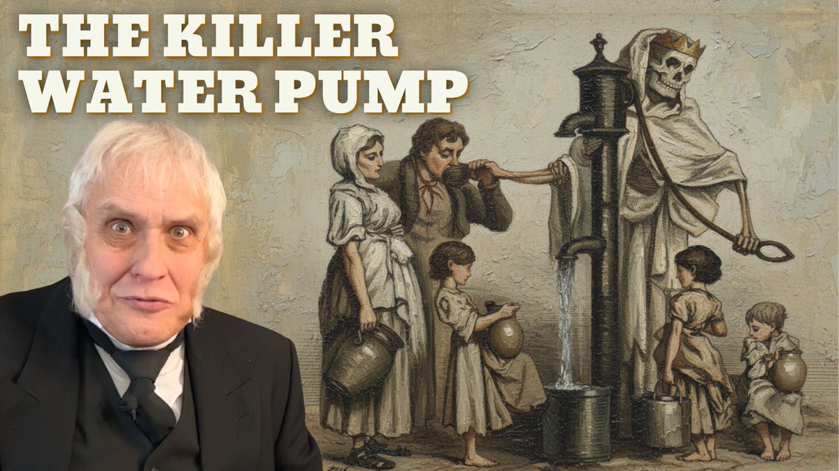 history_hicks's tweet photo. Here's one of our older videos — but it tells the story of how modern epidemiology began.
In 1854, London was gripped by cholera.  One doctor ignored “bad air,” followed the evidence.
Grim. Fascinating. Still relevant. https://t.co/hNH820V5Lm https://t.co/iEAoTvK7JW