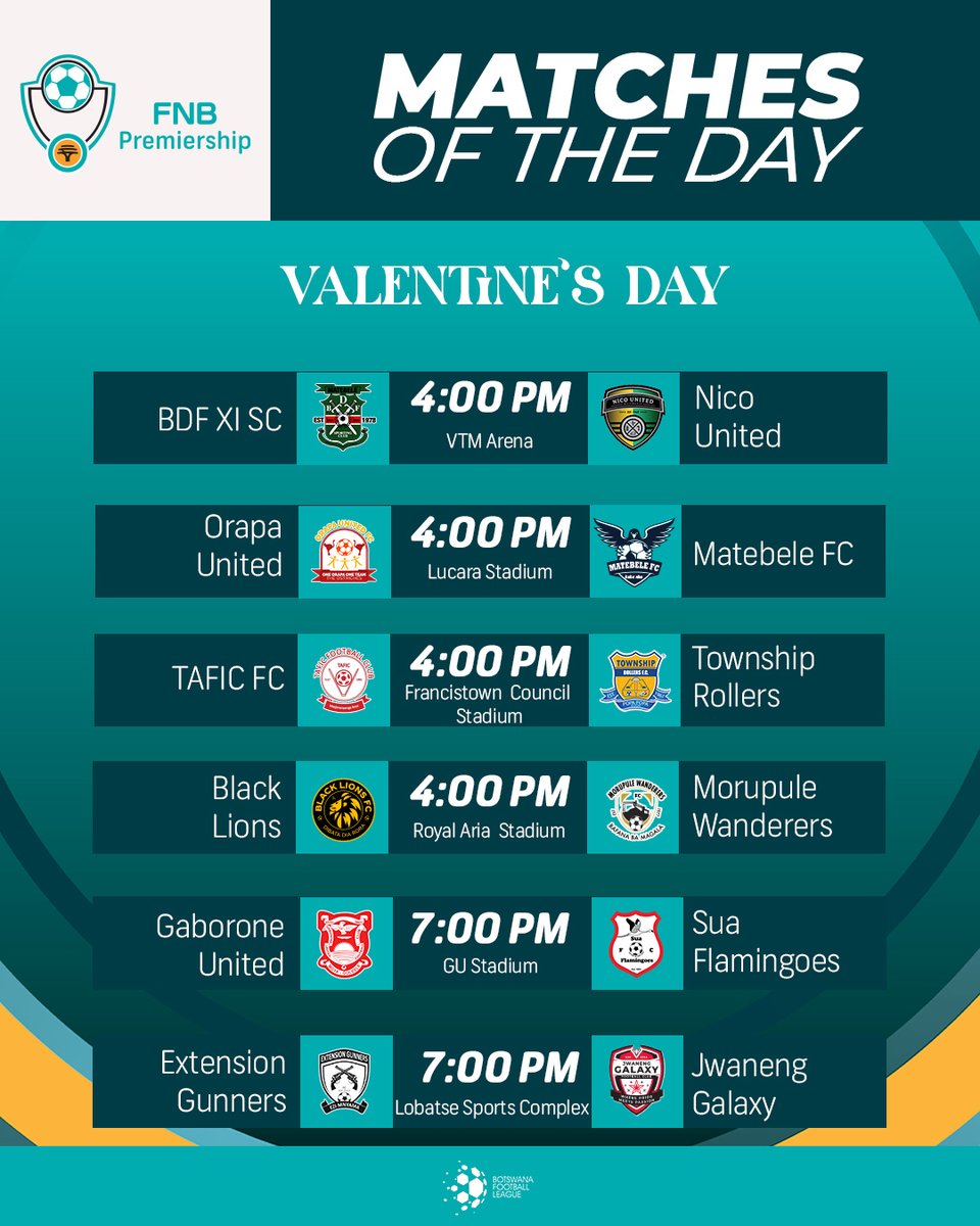 Valentine's day package for local football lovers 😍 

#BFL
#FNBPremiership
#ChenchaGame