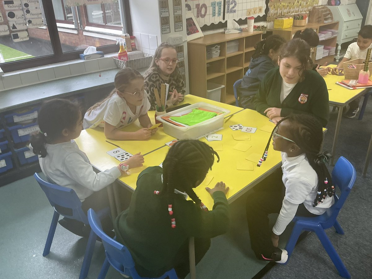 MissSCHannah's tweet photo. We have had a lovely afternoon sharing Number Day with our friends from Year 6! https://t.co/8gd6qND6PX