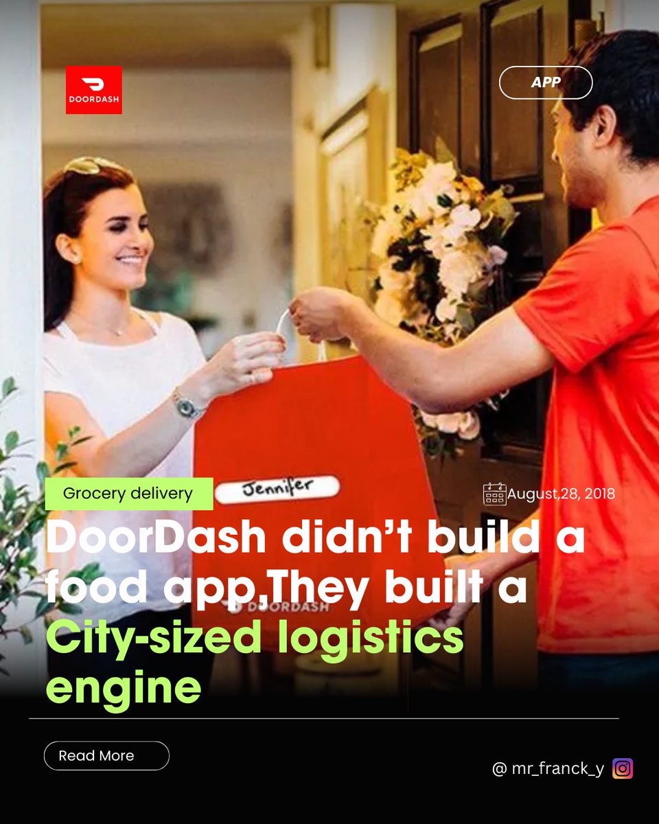 DiamondAI66's tweet image. 🔥 DoorDash didn’t build a food app.
They built a city-sized logistics engine.

Restaurants already had food.
Customers already had demand.
The hard part? Getting it there, fast, every time.
#EntrepreneurMindset 
#business 
#entrepreneur