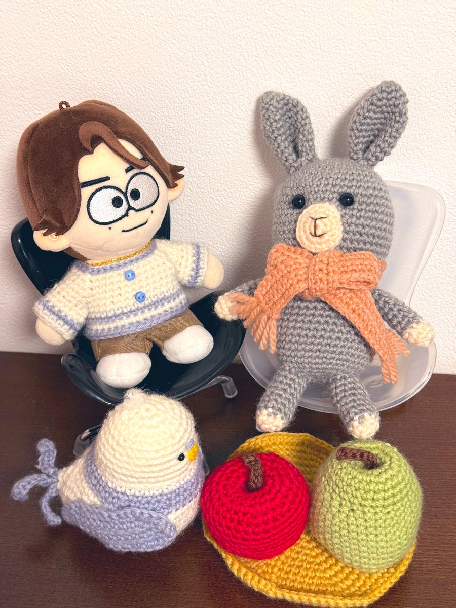 ウサギができた🥰将生のお友達になってもらおう🫶🏻 初めての編み