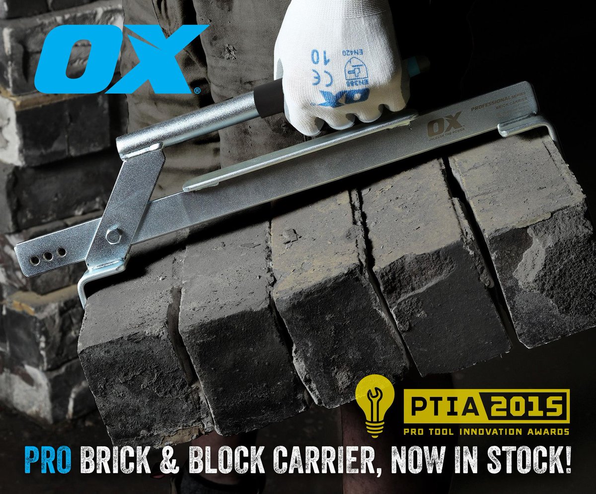 CarbourTools's tweet image. The Masonry Brick and Block Carrier Handle Tongs from #OxTools won a Pro Tool Innovation Award when it launched and it remains one of our best selling products to date! bit.ly/2VFNgD2