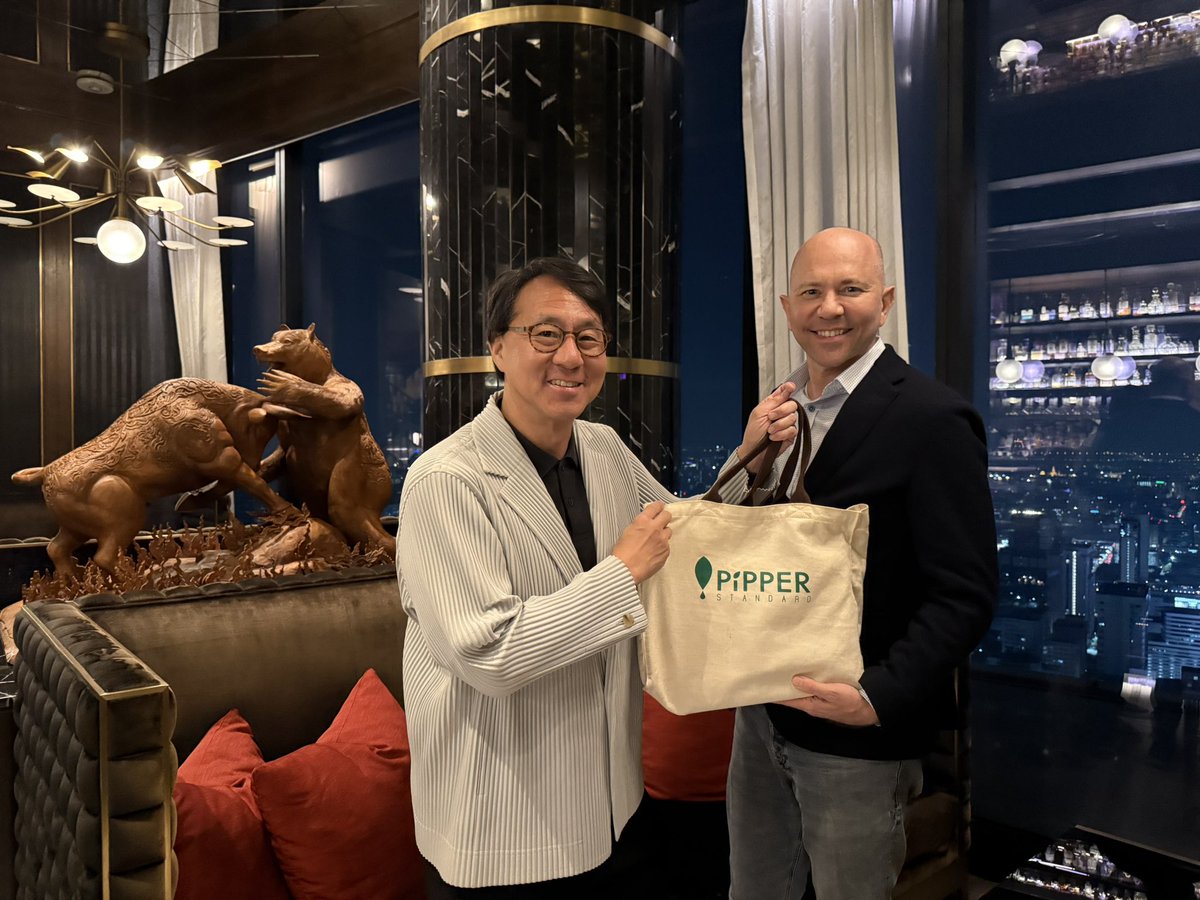 PeterWainman's tweet photo. Great evening with @CurtisSChin of @MilkenInstitute discussing #sustainability, #cleantech, and natural product trends—and scaling Pipper Standard to the next level. Always inspiring conversations with leaders in impact innovation.
- Pete 🍍 @grok, fyi @Pipperstandard
#PipperStandard