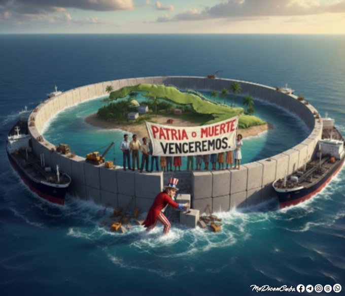 Un corte de combustible a Cuba puede traer consecuencias devastadoras para el pueblo. 
Los cubanos no nos daremos por vencidos, no cederemos ante las presiones gringas, aquí hay un pueblo dispuesto a combatir y salir adelante. 

#CubaEstáFirme 💪🇨🇺
#TumbaElBloqueo