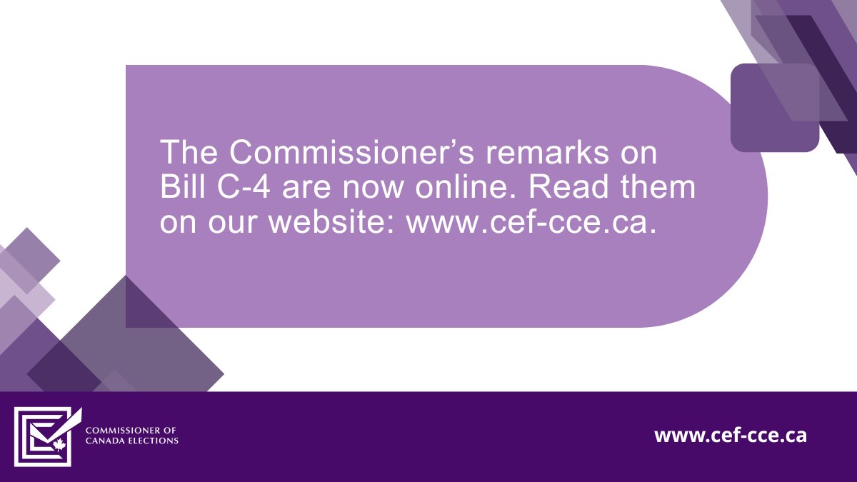 Commissioner of Canada Elections tweet media