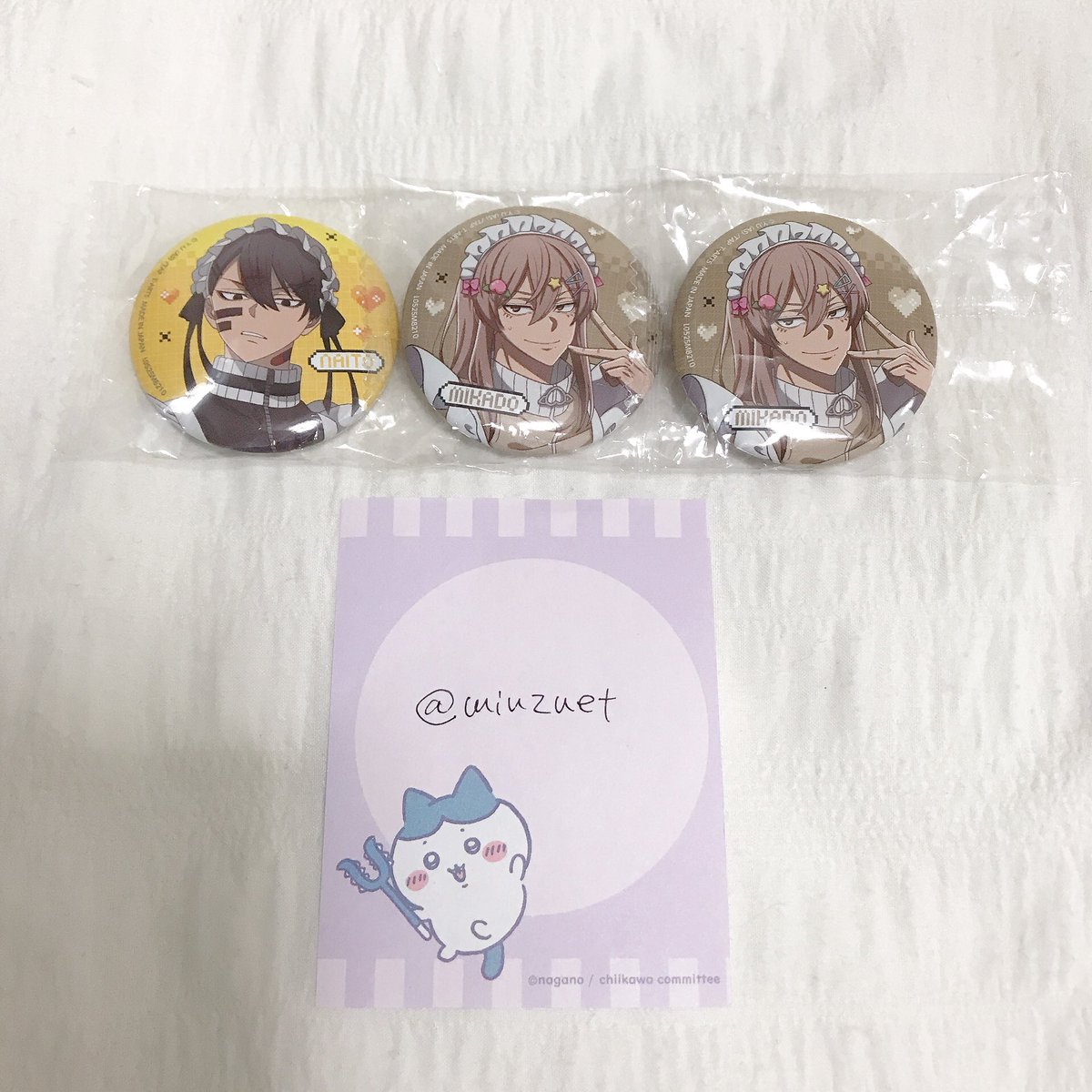 0 〖交換〗桃源暗鬼 ジャージメイド 缶バッジ ガチャ 譲￤無陀野 桃寺