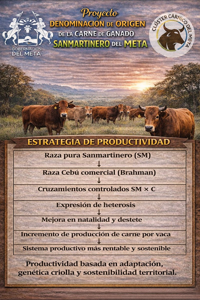 GanadoCriolloCo's tweet photo. Proyecto Denominación de origen de la carne, de calidad e inocuidad reconocidas y producida a pastoreo, del bovino criollo colombiano de raza Sanmartinero. 
https://t.co/2WIitVClx6
Mayores informes en https://t.co/RXvmYI89QS https://t.co/YsReEiYtuF