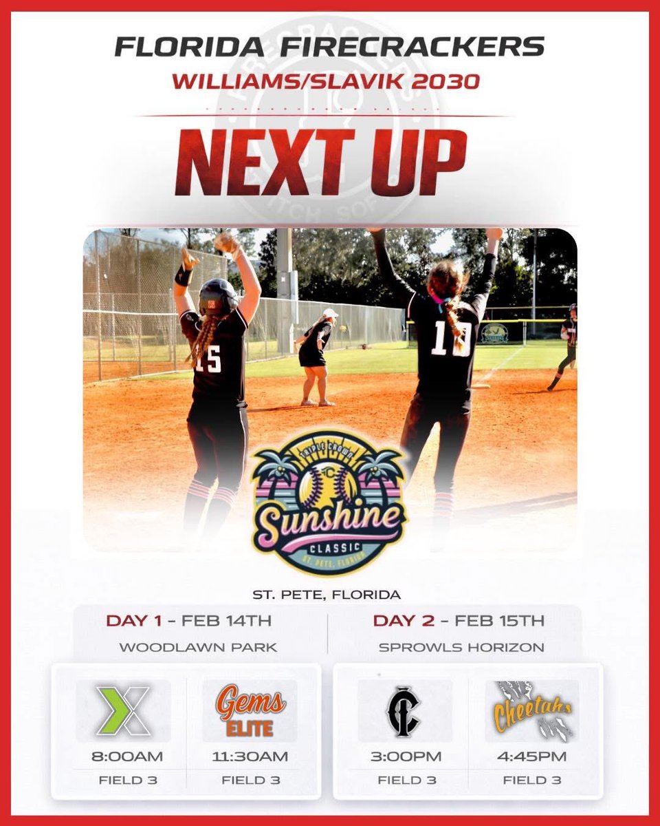FLFC2030's tweet photo. Next up… Triple Crown’s Sunshine Classic in St. Petersburg 🧨 @triplecrownspts https://t.co/nZR0egJCNh