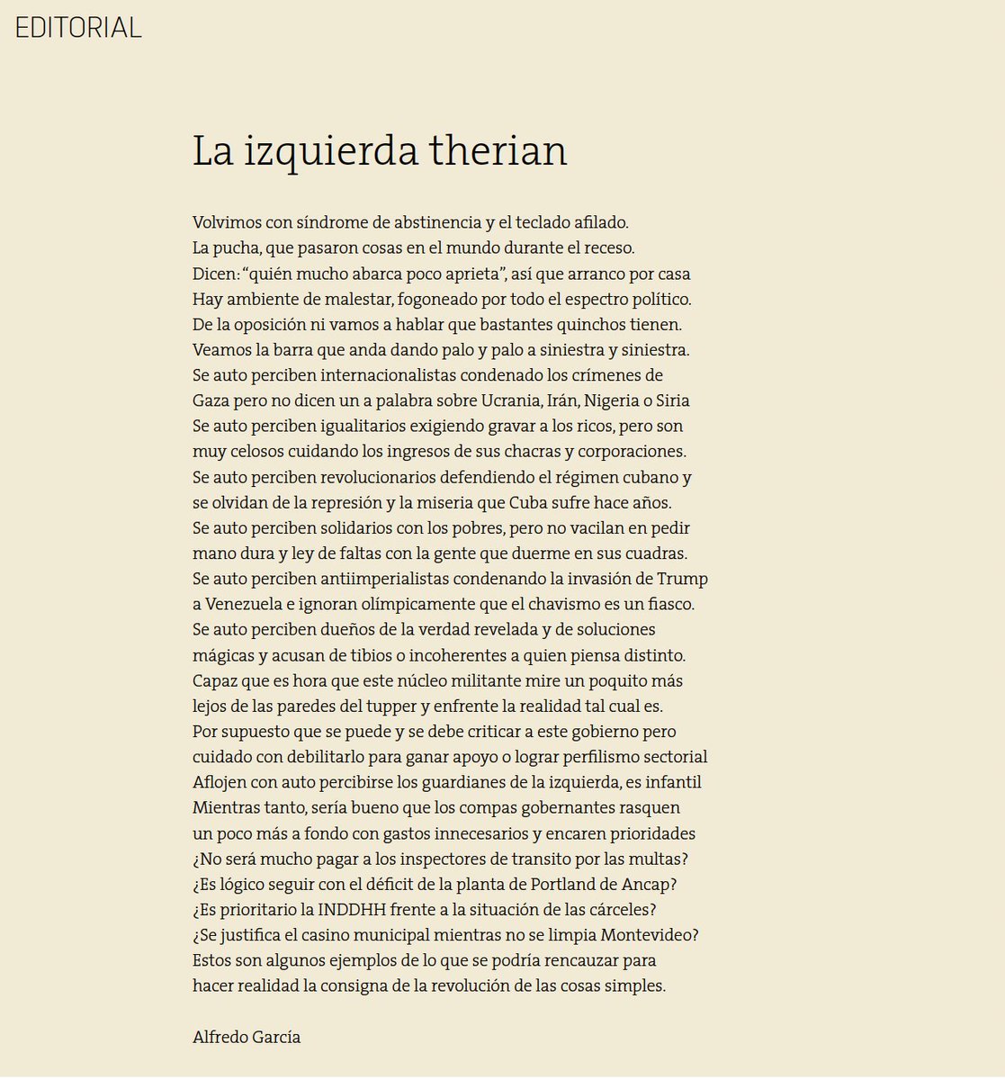 Bien dice <a href="/AlfredoGarcia09/">Alfredo Garcia</a> ...

"Mientras tanto, sería bueno que los compas gobernantes rasquen un poco más a fondo con gastos innecesarios y encaren prioridades.

¿No será mucho pagar a los inspectores de transito por las multas? " ...
