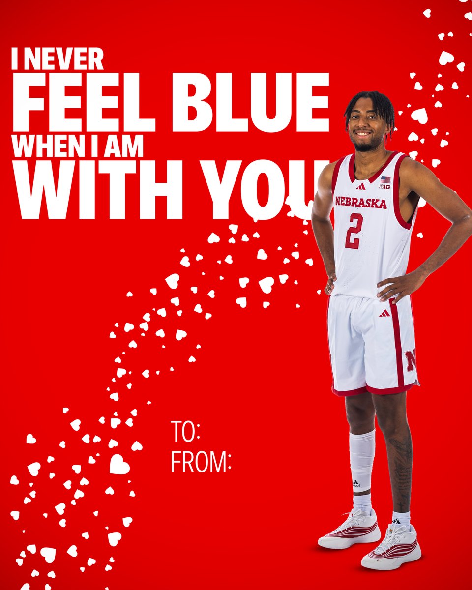 HuskerMBB's tweet photo. The fellas got you covered. 💌 https://t.co/qIJsscLR2f