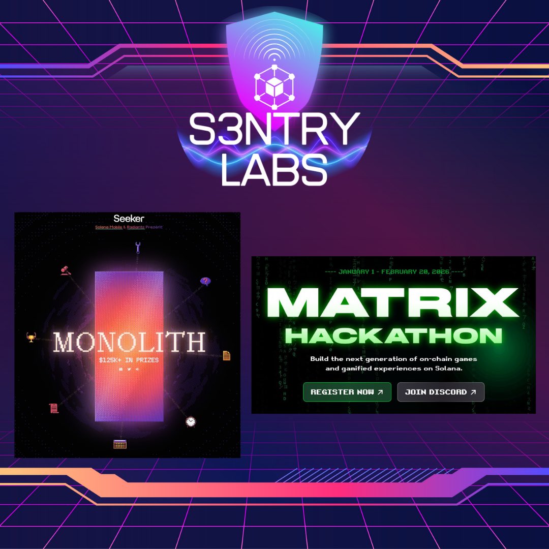 S3ntryLabs's tweet photo. S3ntryLabs Update 🎮📱

We’re building in TWO Solana hackathons:

• Raider of the Void (Play Solana)
• Project Mindlock (Solana Mobile)

Solo-built. Gameplay first. Utility first.
Shipping under pressure.

Real products > narratives.

Let’s build. https://t.co/YD8U4gZEwj