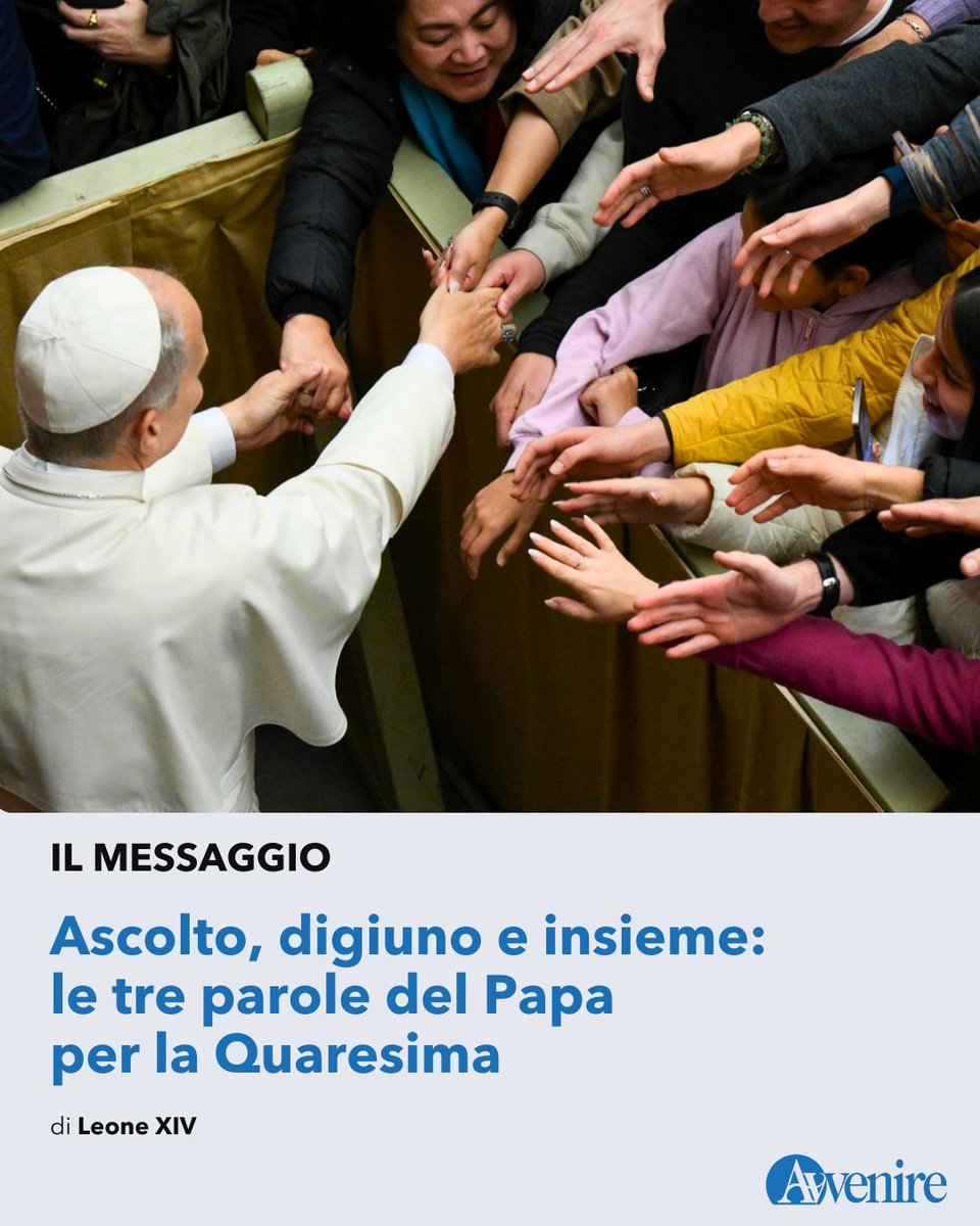 Leone XIV chiede forme di "astensione concreta" come disarmare il linguaggio e coltivare la gentilezza. Ecco il testo del Messaggio del Santo Padre per la Quaresima 2026  buff.ly/sX4qFtt