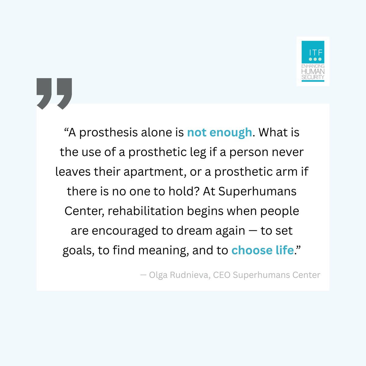 ITF Enhancing Human Security tweet media