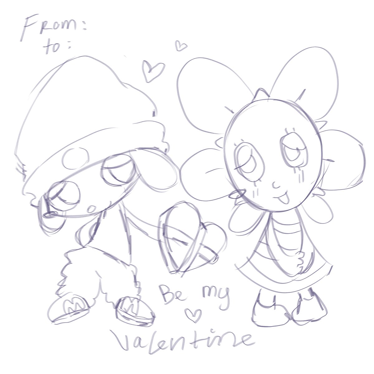 Kuuromile's tweet photo. Will you be my valentine? 
#パラッパラッパー
#ParappatheRapper https://t.co/bCwJc1ZS6y
