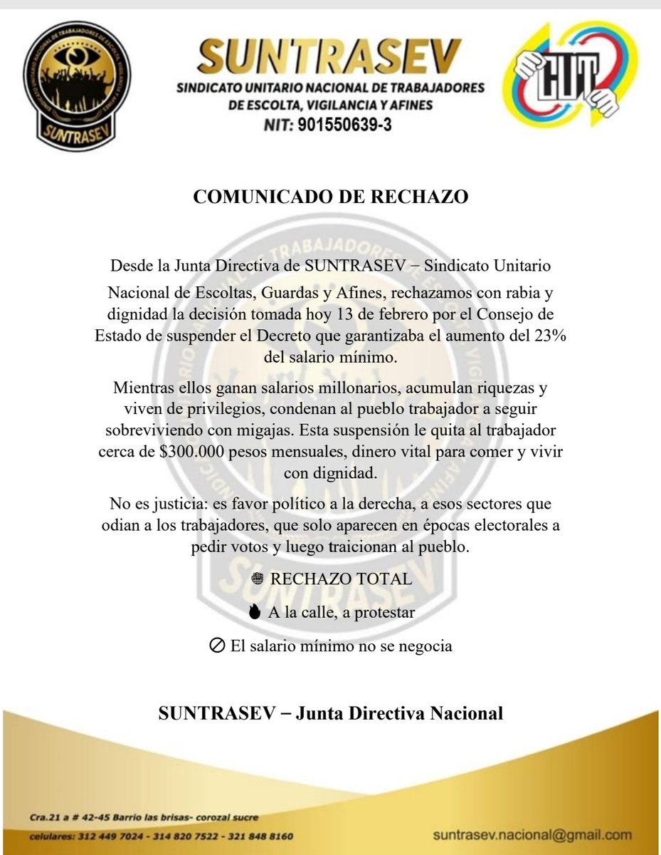 SUNTRASEV NACIONAL tweet media