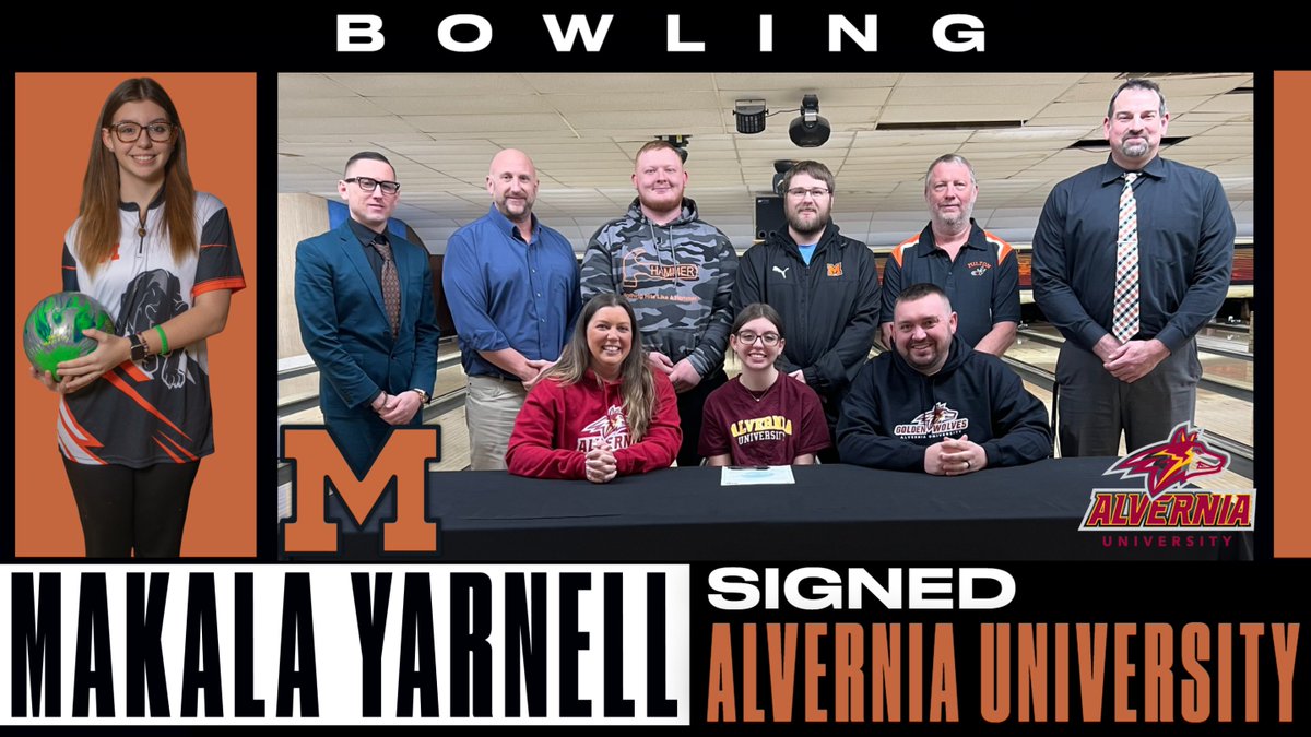 Makala Yarnell will continue her academic and athletic career at Alvernia University, where she will join the Bowling team. Congratulations, Makala - we are so #PantherProud of you! 🖤🧡