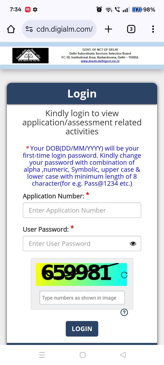 Mad_Life12's tweet photo. @dsssbofficial Unable to download d admit card. Why dont u email the admit card to all applications as they have given their email IDs.
Wid correct application no &amp; DOB with DD/MM/YYYY  format.Including / symbol. But it is not taking it.Forgot password option shows nothing. https://t.co/ahJ2pBEcd0