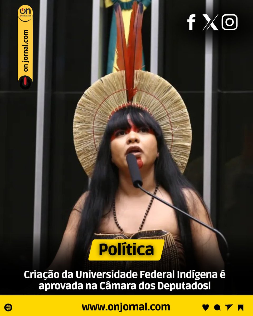 Onjornal1's tweet image. A #proposta, que agora segue para o #Senado, estabelece a #universidade como uma autarquia vinculada ao #MinistériodaEducação, com o objetivo de descentralizar o acesso ao #ensinosuperior para os #povosoriginários.

Acesse: onjornal.com/site/noticia/c…