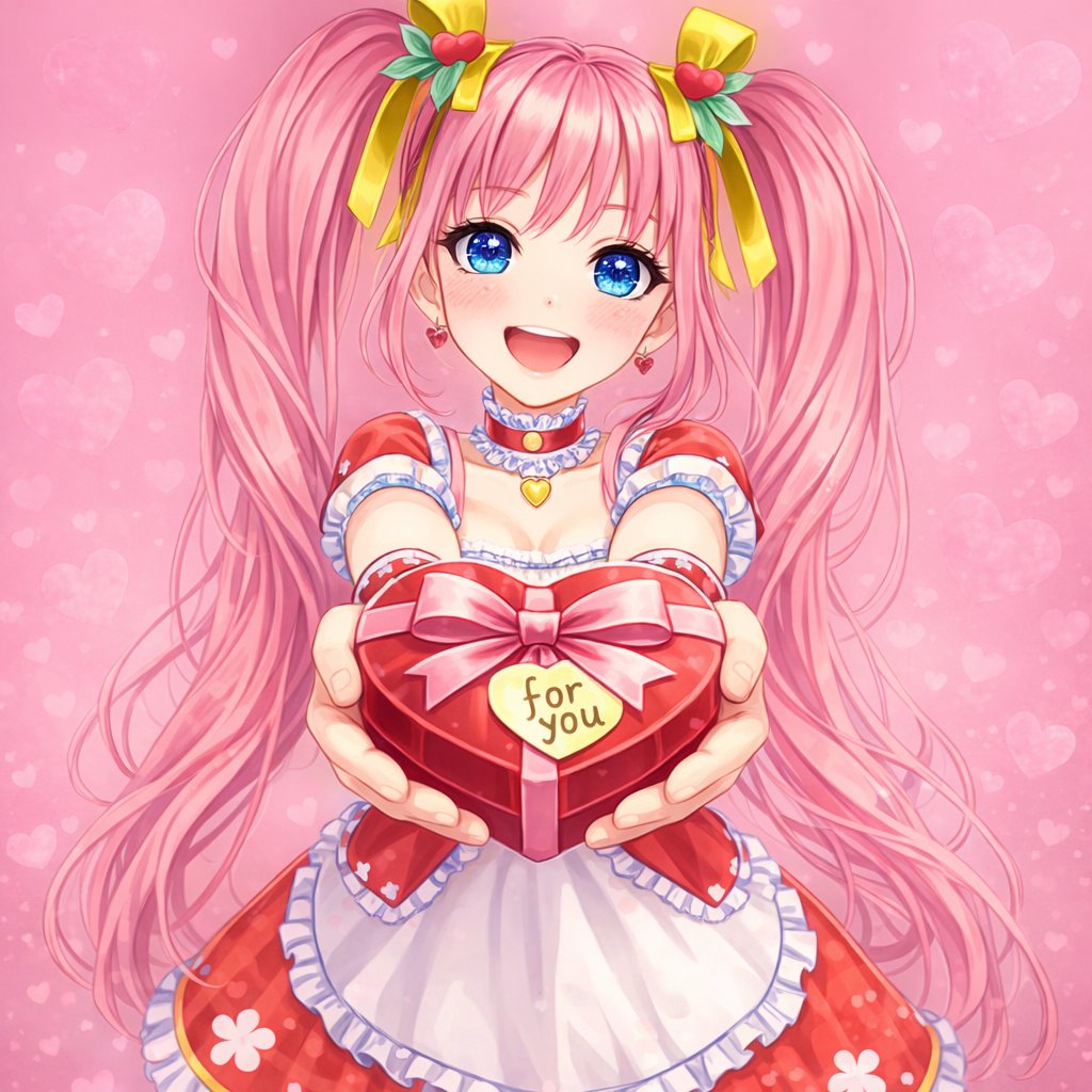 じゃーんっ！ハッピーバレンタイン！🍫💕

一生懸命準備したんだよっ。受け取ってくれるかな？

君の笑顔が見たいから、今日のイベントにもぜひ遊びにきてね！待ってるよっ✨

カフェジェラオカ

いちごのくにのイーたん
らぶイーたん🍓💕
きゃぴイーたん🍓💕

ステージ　12:10～🎵