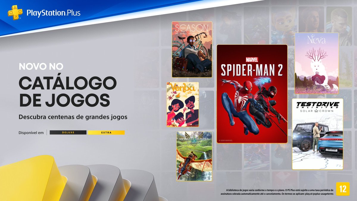 PlayStation Plus anuncia Marvel's Spider-Man 2 e mais nos catálogos Extra e Deluxe - is.gd/RFogxX