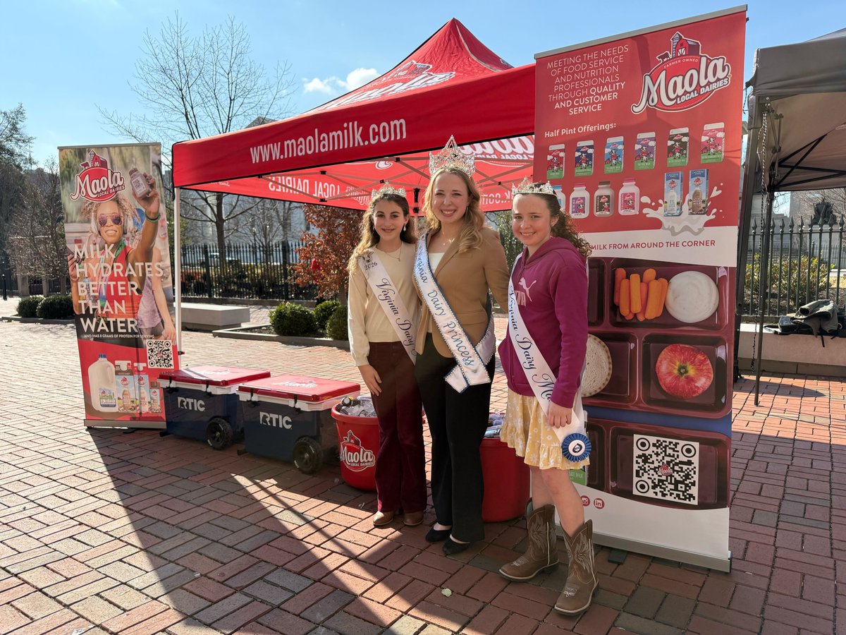 What a great day at the Virginia State Capitol for Virginia Beef &amp; Dairy Day 

Maola® was proud to be part of an important conversation about agriculture, nutrition, and local impact—connecting with <a href="/GovernorVA/">Governor Abigail Spanberger</a>, Virginia Secretary of Agriculture and Forestry Katie Frazier, and