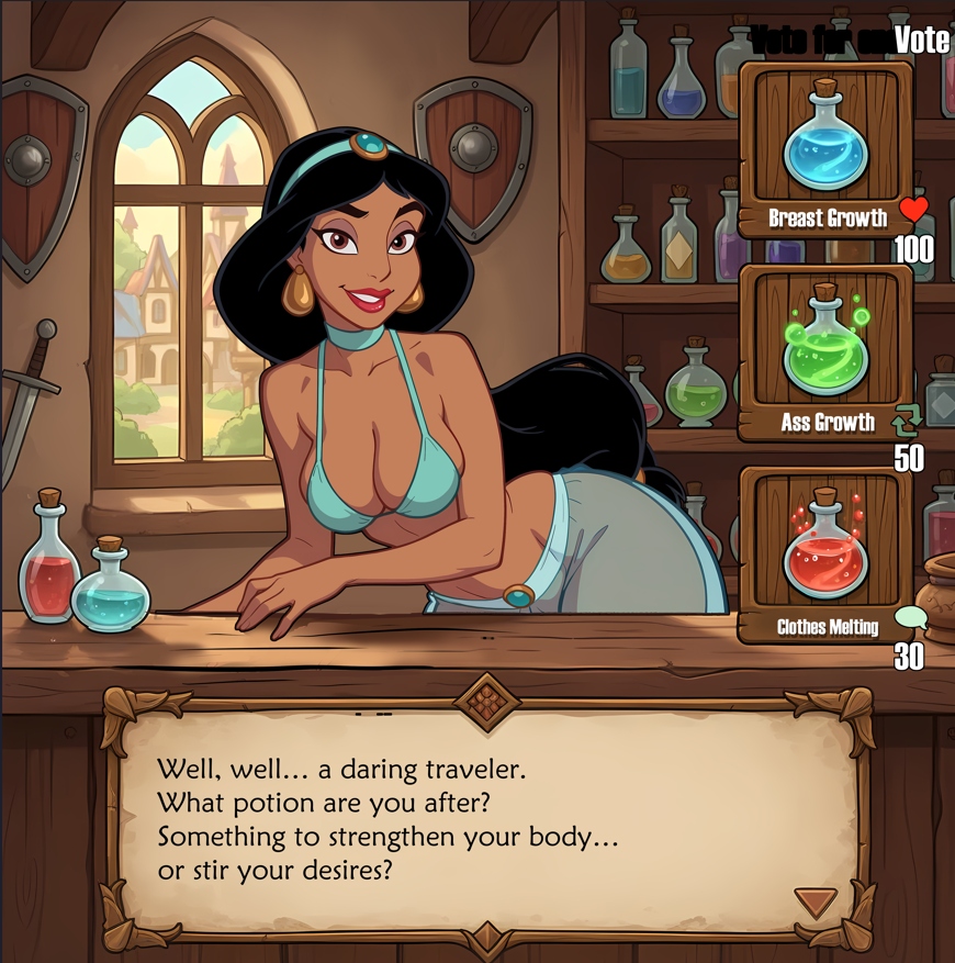 How much do you have love? 
Jasmine potion shop.