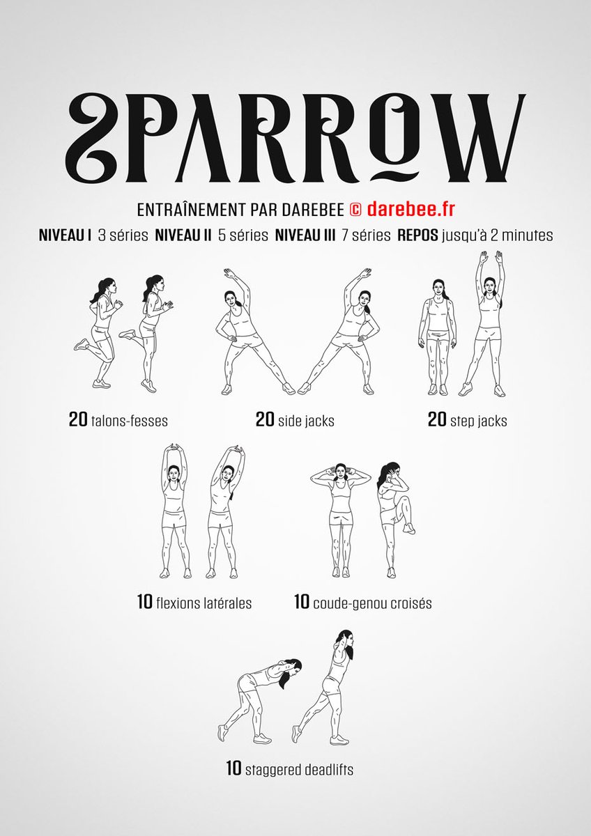 DarebeeF's tweet photo. Faites monter le rythme.

Sparrow = cardio intense + endurance boostée + VO2 Max améliorée.

Respirez fort. Tenez plus longtemps. Progressez.

https://t.co/k9uSd5AfZu

#cardio #fitness #entrainement #endurance #vo2max #sportfrance https://t.co/DEcAukBzsB