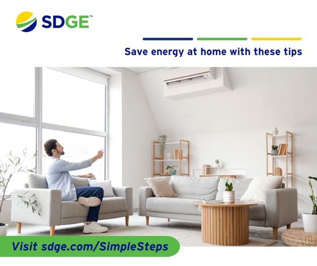 Use appliances before 4 p.m. or after 9 p.m. when demand for power is less and costs are lower. Visit sdge.com/SimpleSteps for more helpful energy-saving tips. #sdge #SDGEassist