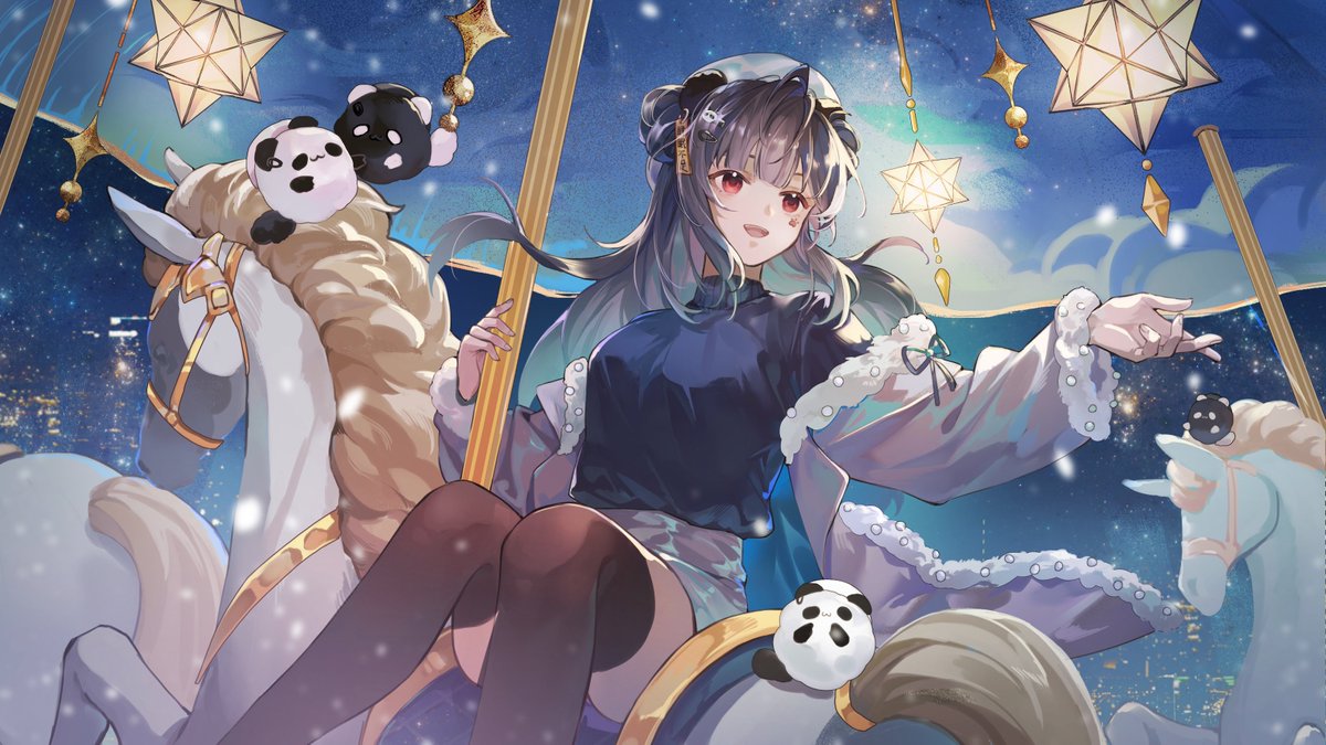 回想去年的今天，還帶著滿心的期待等著小珂的初配信。一眨眼當初的願望就實現了，有小珂的陪伴真是太開心、太幸福惹🫶

滿天夜色，妳是最閃亮的那顆星✨️
情人節快樂🤍 &amp; 貓熊曆新年快樂🎉

繪師：豆ZU <a href="/on28308833/">豆ZU</a>
感謝老師畫得這麼用心，明亮的感覺真的好美！

#南珂一夢