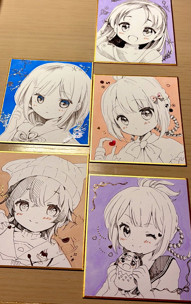 明日頒布の色紙です… 先週お嫁に行けなかった子達もどうぞよろしく