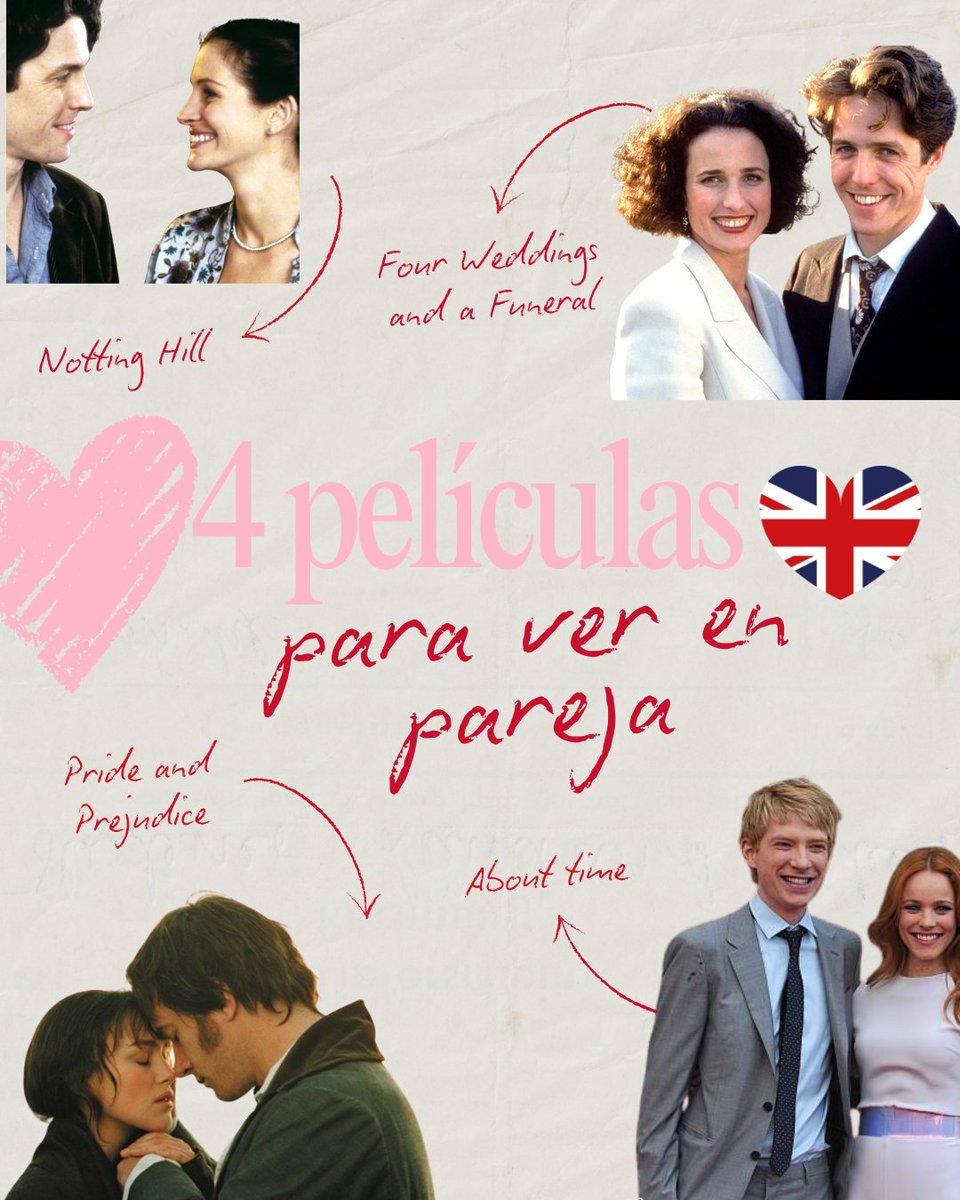 Este #SanValentín, déjate llevar por el encanto del cine británico😍🇬🇧
4⃣historias, cuatro maneras de enamorarse y un solo plan perfecto: una noche de películas en pareja.
💕Love is always better when it’s shared💕 #ValentinesDay