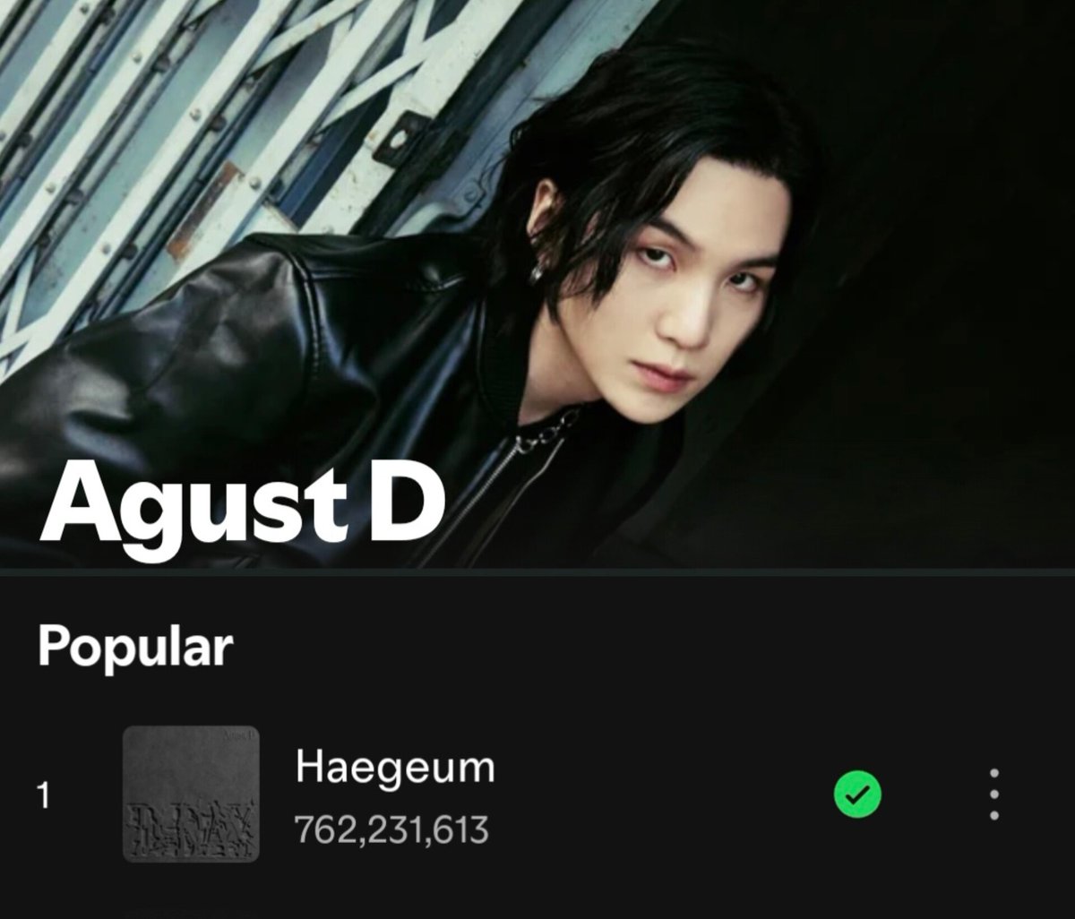 🚨 “HAEGEUM” has dropped below 1.2M daily in today's update!

02/09 — 1,239,280
02/10 — 1,236,763
02/11 — 1,241,003
02/12 — 1,163,039 (−77,964)🔻🆘️🆘️
Total: 762,231,613

Yoongi puts so much faith in ARMY. He deserves better support than this. Please don’t get distracted by