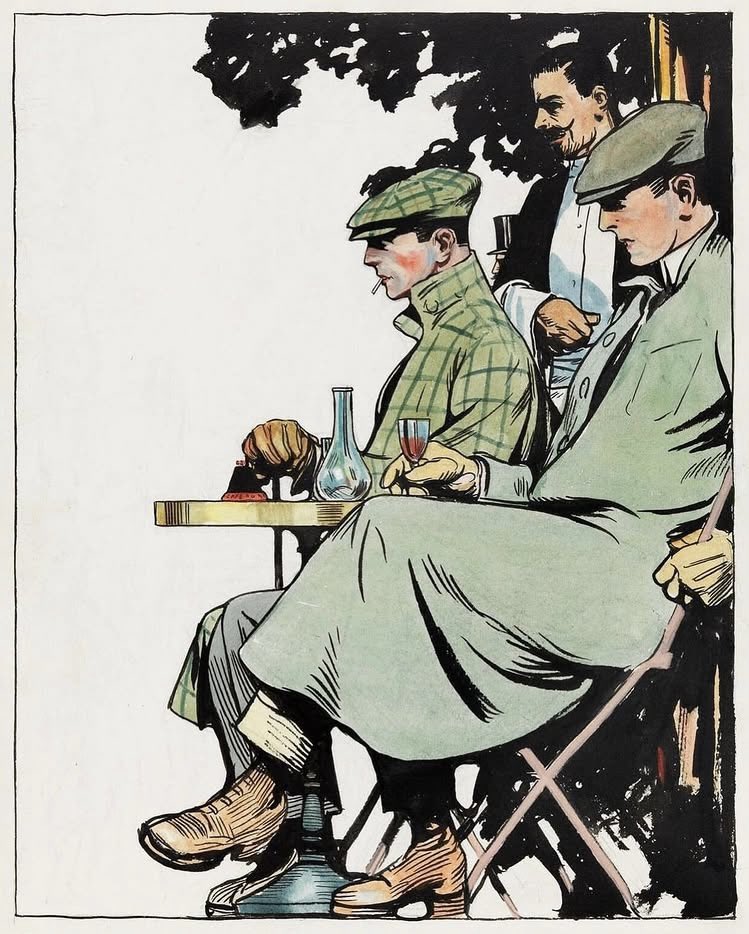 Edward Hopper
Men Seated at Café Table (1906)