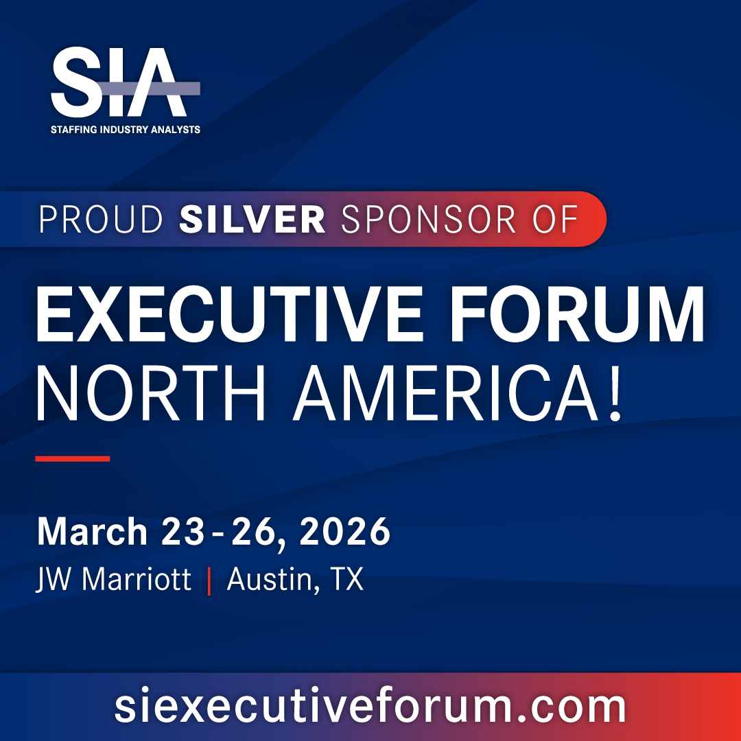 We’re excited to share that we’re a Silver Sponsor of Staffing Industry Analysts’ 2026 Executive Forum North America, a premier event for owners, CEOs, and senior leaders across the staffing and workforce solutions industry.

Register today! siexecutiveforum.com 

#ExecForum